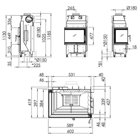 Топка SPARTHERM Varia 2L-62 светлый шамот Топка SPARTHERM Varia 2L-62 светлый шамот
