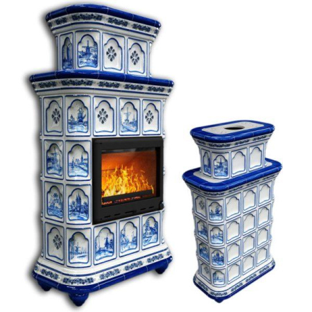 Печь-камин КимрПечъ Истра Центральный Двухъярусный - Голландия