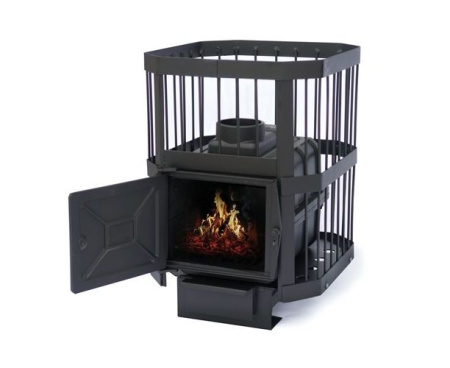 Печь НМК Сибирь-15 ЧТД короткая чугунная