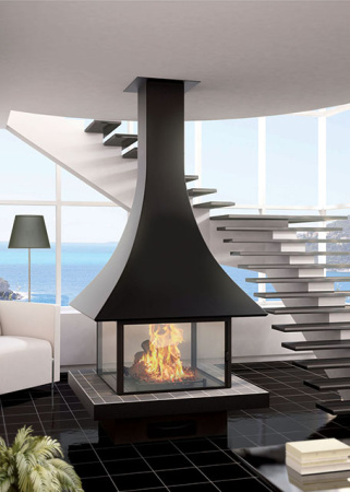 Камин Bordelet JULIETTA 985 центральный со стеклом