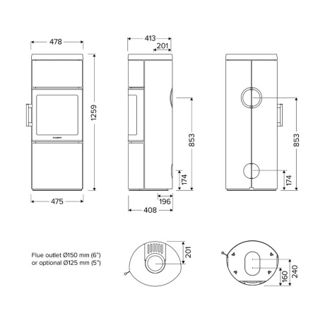 Печь HWAM 3130с Печь HWAM 3130с