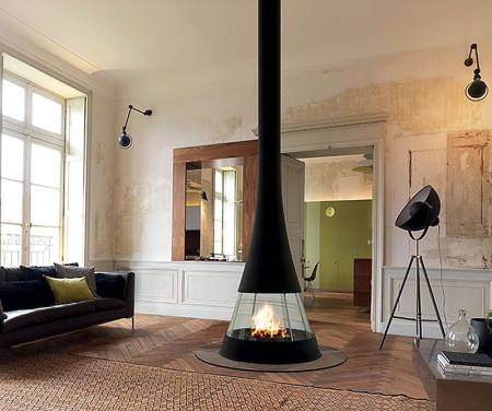 Камин Bordelet Linea 914 Центральный со стеклом Камин Bordelet Linea 914 Центральный со стеклом