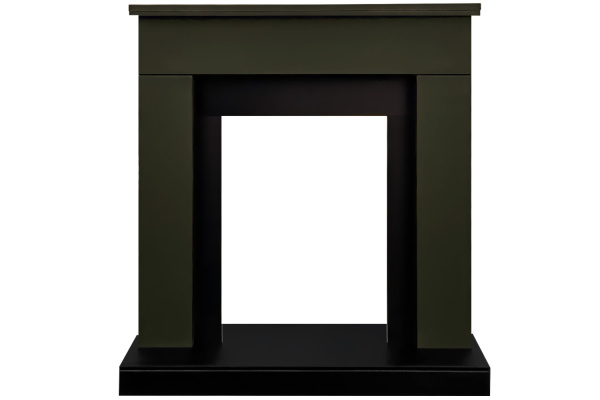 Каминокомплект Bergen (Разборный) - Темная олива (Ширина 900 мм) с очагом Majestic FX Brass