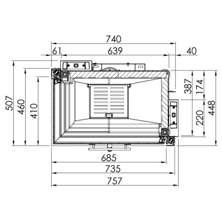 Топка SPARTHERM Varia 2L-68h чёрный шамот