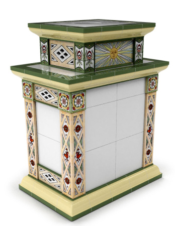 Печь камин КимрПечь Билибин Центральный Двухъярусный Осень