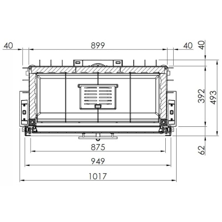 Топка SPARTHERM Varia 1V-87h светлый шамот