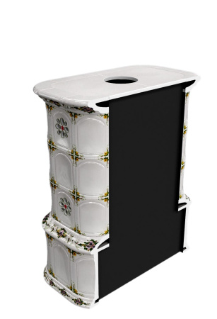 Печь камин КимрПечь Прованс с дровником Пристенный Лето с топкой Ладья 600