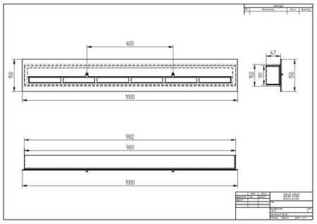 ПРЯМОУГОЛЬНЫЙ КОНТЕЙНЕР ZEFIRE 1000 С КРЫШКОЙ ВНУТРИ