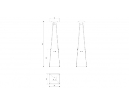 Газовый нагреватель Kratki UMBRELLA/BS/C/G31/37MBAR/S без стоек Газовый нагреватель Kratki UMBRELLA/BS/C/G31/37MBAR/S без стоек