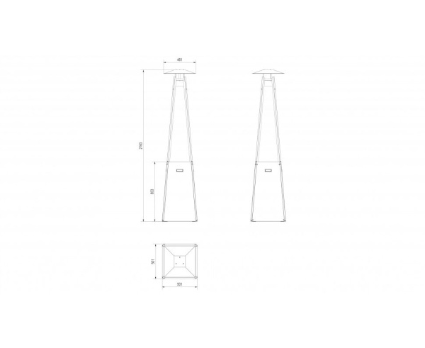 Газовый нагреватель Kratki UMBRELLA/C/G31/37MBAR/S