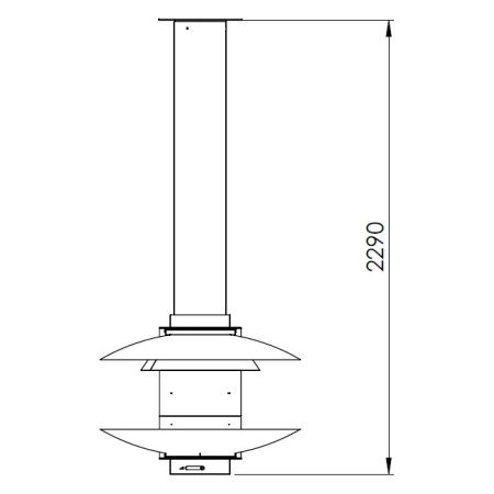 Камин Traforart Камин FANCY CENTRAL, подвесной, с декорирующим элементом, чёрный Камин Traforart Камин FANCY CENTRAL, подвесной, с декорирующим элементом, чёрный