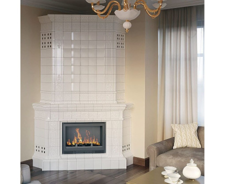Камин Ceramica Честер Белый Антик угловой