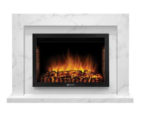Камин Electrolux Simple 25 белый мрамор с очагом EFP/P - 2520LS