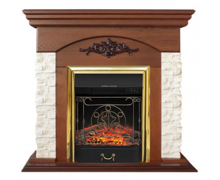Камин RealFlame NEAPOLIS NT с Majestic Lux Brass Камин RealFlame NEAPOLIS NT с Majestic Lux Brass