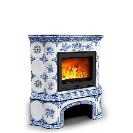 Печь камин КимрПечь Прованс с дровником Угловой Дельфт с топкой Ладья 600