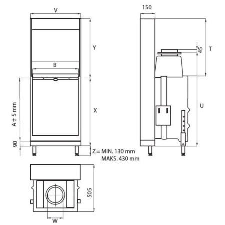 Топка KFD Linea DF H 1180 4.0