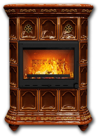 Печь камин КимрПечь Истра Пристенный Каштан с топкой Ладья 600