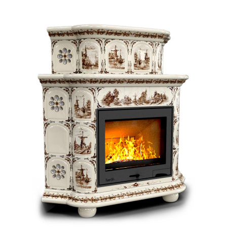 Печь камин КимрПечь Прованс Угловой Двухъярусный Голландия с топкой Ладья 600