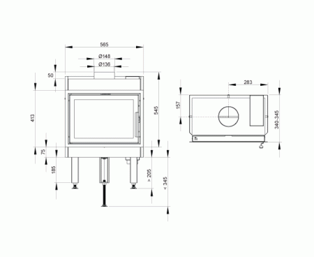 Топка Nordpeis N-20F Exclusive черная