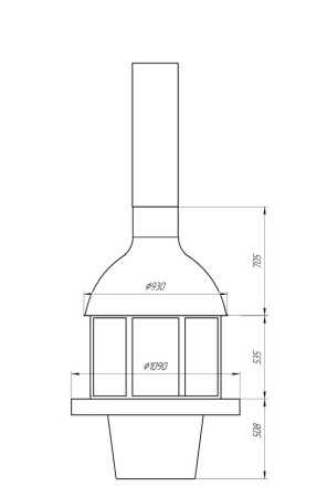 Камин Fireplace 25 с остеклением