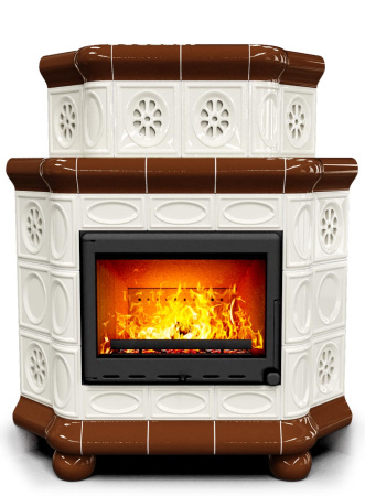 Печь камин КимрПечь Медальон Угловой Двухъярусный Шоколад Печь камин КимрПечь Медальон Угловой Двухъярусный Шоколад