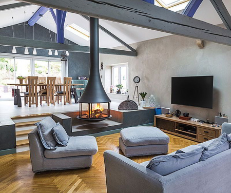 Камин Bordelet Zelia 908 Центральный со стеклом Камин Bordelet Zelia 908 Центральный со стеклом