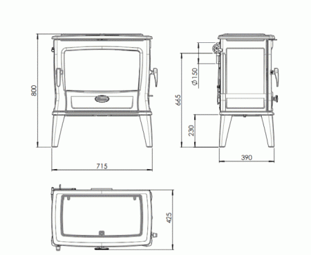 Печь Dovre Tai55WD