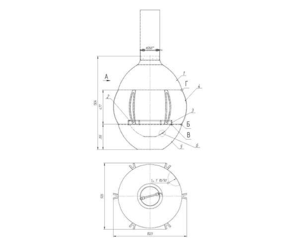 Камин Fireplace 04 островной