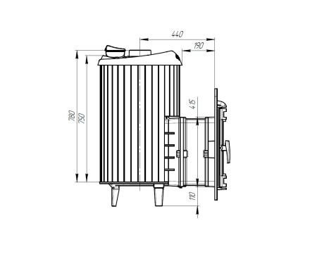 Печь Бахта Атмосфера L ламели Змеевик