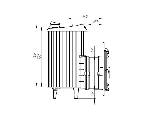Печь Бахта Атмосфера L ламели Змеевик