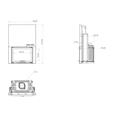 Топка ECHA-TECH Font/700/G 14 кВт гильотина Топка ECHA-TECH Font/700/G 14 кВт гильотина