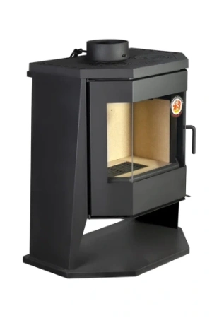 Печь ЭкоКамин Бавария ПАНОРАМА ПРИЗМА с плитой