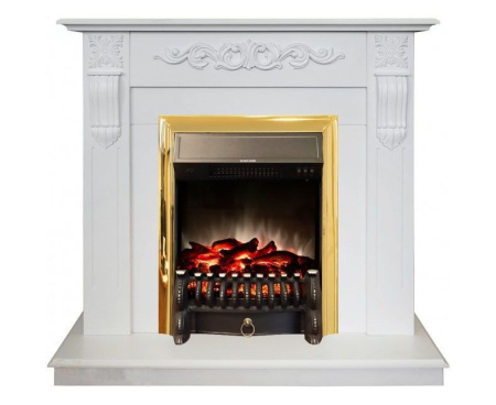 Камин RealFlame Dominica WT с Fobos s Lux BR Камин RealFlame Dominica WT с Fobos s Lux BR