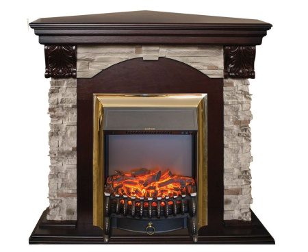 Камин RealFlame Dublin Rock Corner AO с Fobos Lux BR S