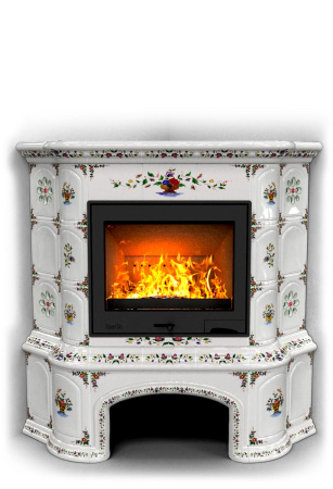 Печь камин КимрПечь Прованс с дровником Угловой Руан с топкой Ладья 600