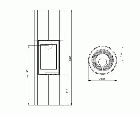Печь камин Nordpeis RONDA