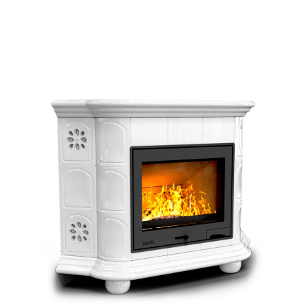 Печь камин КимрПечь Прованс Угловой Белый с топкой Ладья 600