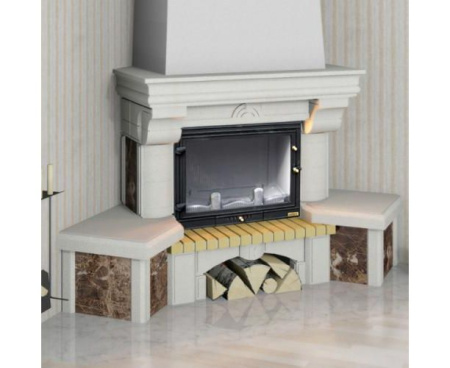 Камин Мета Элегия (имперадор) 700 угловой с топкой Промо 700