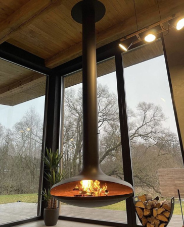 Камин подвесной с вращающейся топкой ELLIPS 1.0 m