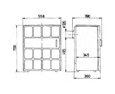 Печь THORMA FILEX КОРИЧНЕВАЯ
