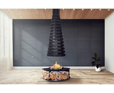 Камин Fireplace 21 центральный подвесной