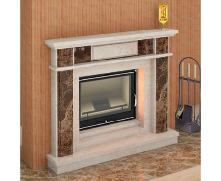 Камин Мета Валенсия 800 с топкой Эльба АКВА 800Ш