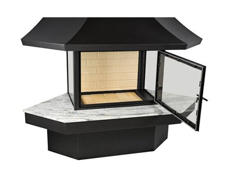 Камин Fireplace 23 угловой с остеклением