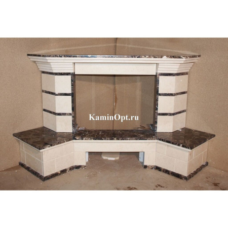 Камин Madeira Daniella Rosso дер. б. пристенный