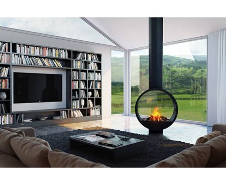 Камин Fireplace 26 с частичным остеклением