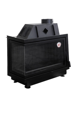 Топка ЭКОКамин АЛЬФА 800LB два стекла левая черный шамот