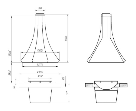 Камин Fireplace 13 островной