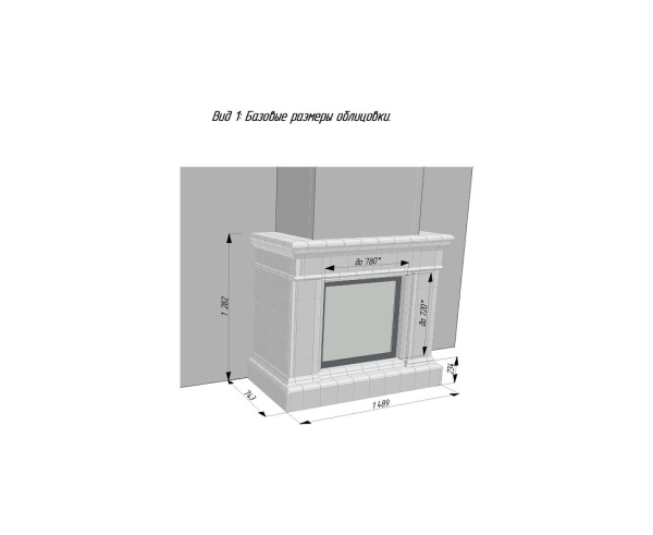 Камин Ceramica Честер в комплекте до полки