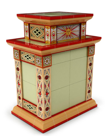 Печь камин КимрПечь Билибин Центральный Двухъярусный Лето