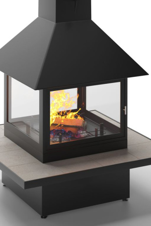 Камин островной CUBE